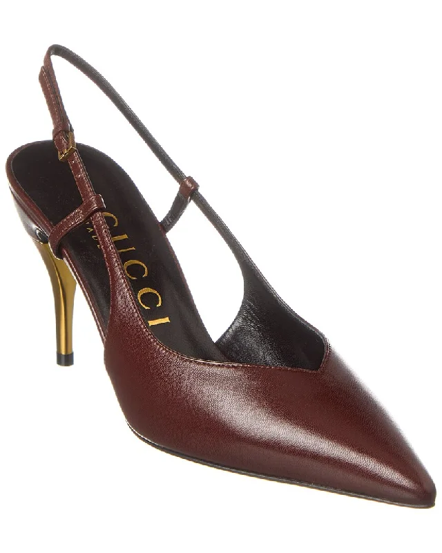 Gucci Leather Slingback Pump