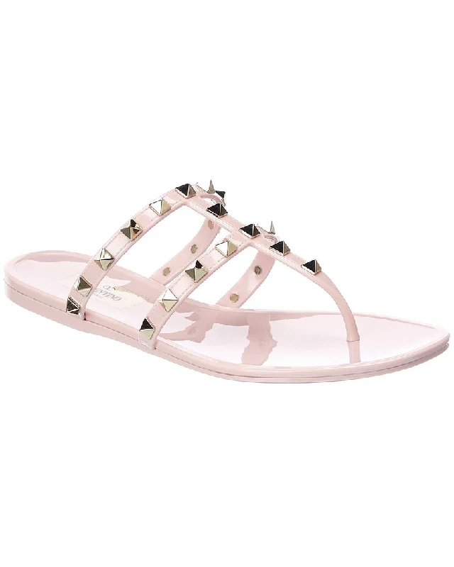 Valentino Rockstud Caged Rubber Sandal