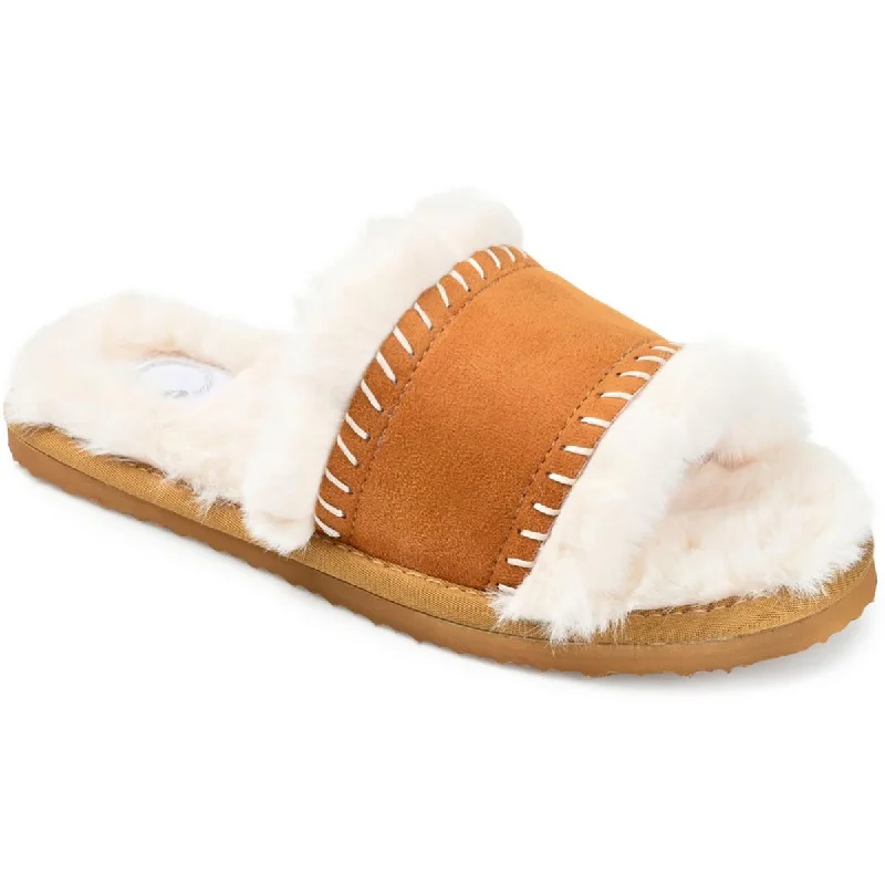 Mardie Womens Faux Suede Comfy Slide Slippers