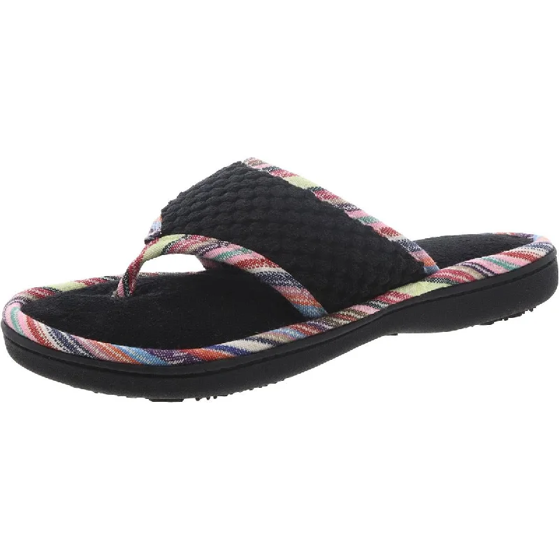 Womens Textured Comfy Thong Slippers