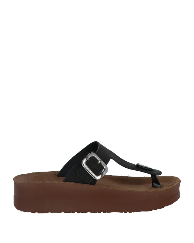 Carrera Buckle/Bow Slippers Black