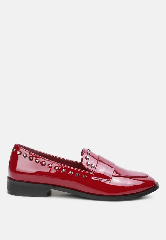 Emilia Patent Stud Penny Loafers