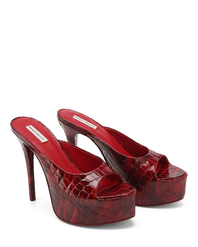 Fab Croc Patent Leather Red