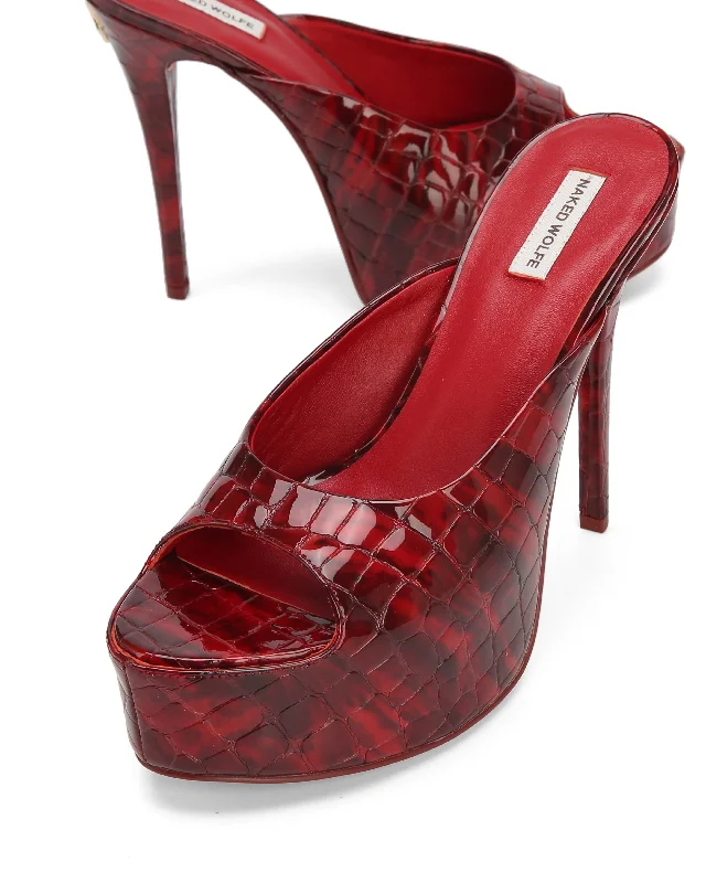 Fab Croc Patent Leather Red