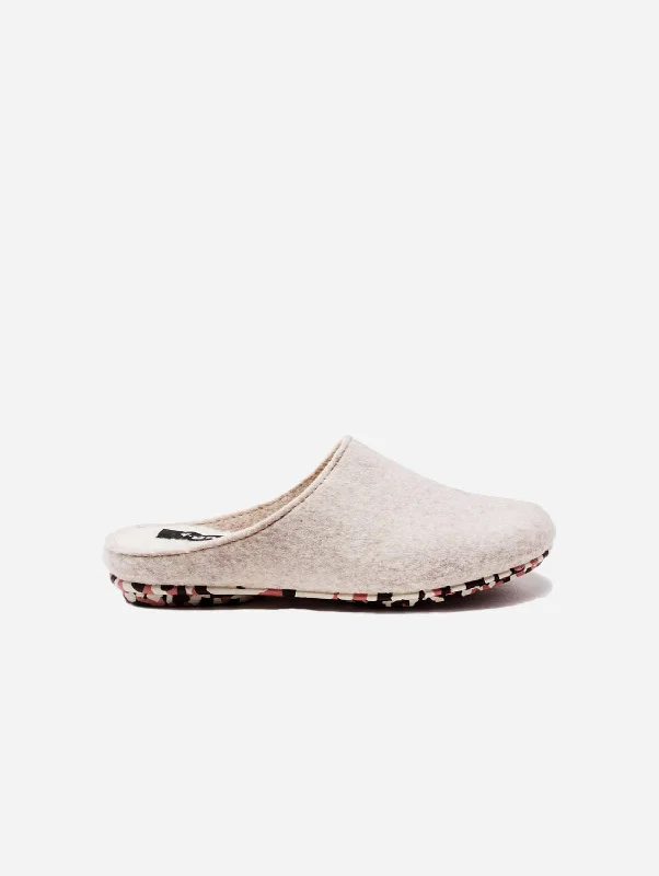 Flax Women's Recycled Vegan Mule Slippers | Cream