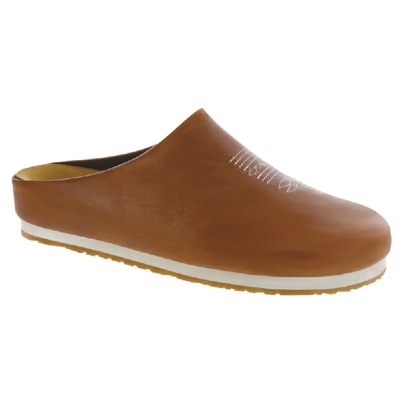 SAS Hinny Chestnut With Stitch Design Mule (Women's)