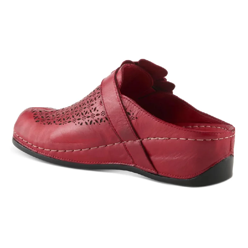 Spring Step Lilybean Red Leather Clog (Women's)