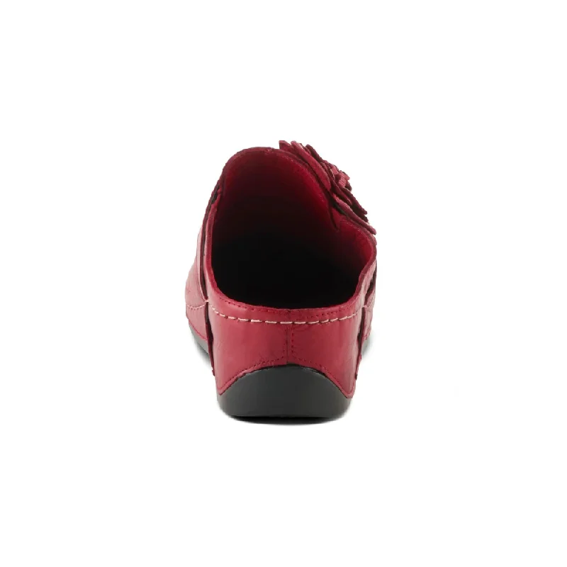 Spring Step Lilybean Red Leather Clog (Women's)