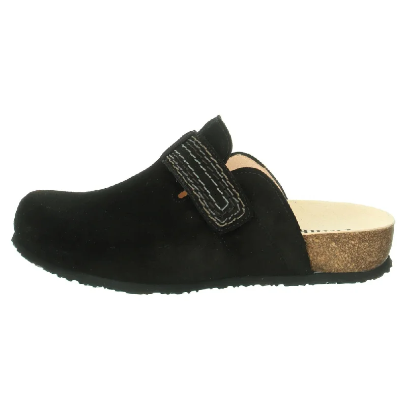 Think! Julia Black Leather Clog (Women's)