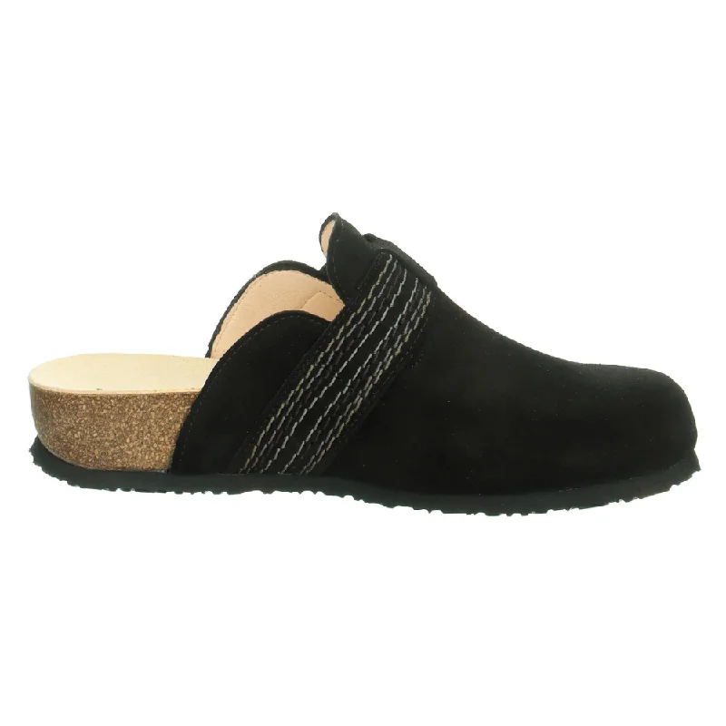 Think! Julia Black Leather Clog (Women's)