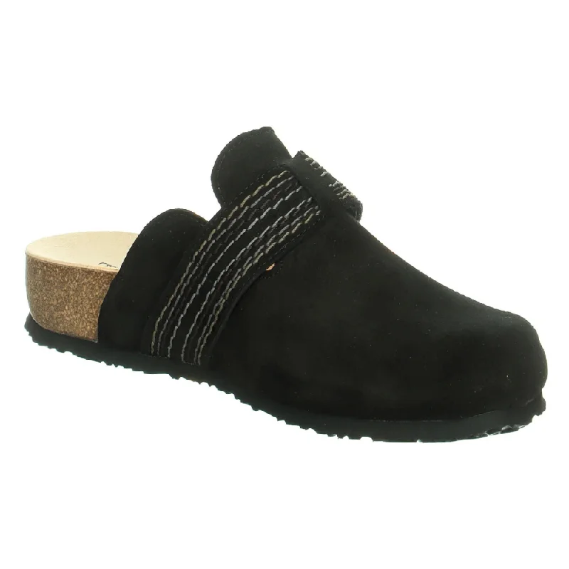 Think! Julia Black Leather Clog (Women's)