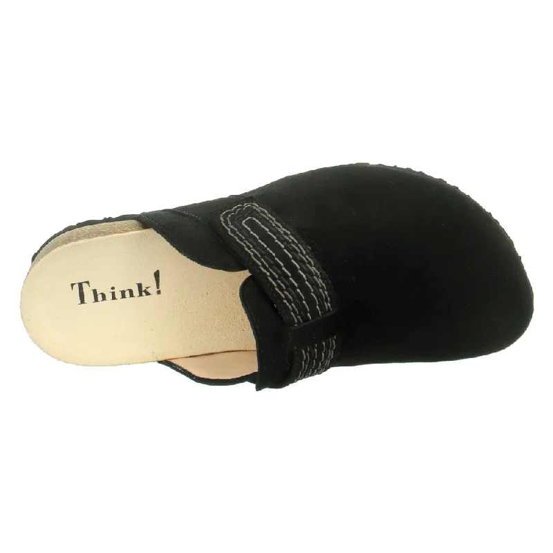 Think! Julia Black Leather Clog (Women's)