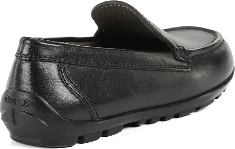 Geox Boy's JFast NEW Black Leather Loafer (Sizes 31-34)