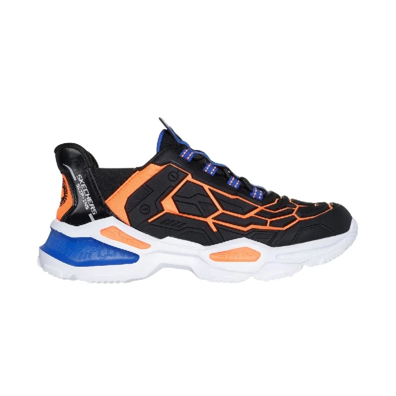 Skechers Boy's (Preschool) Slip-ins: Skech-Bots - Orbitron 403838LBKOR Meta-Force Black/Orange