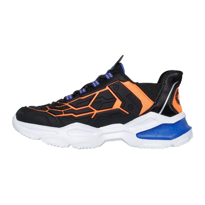 Skechers Boy's (Preschool) Slip-ins: Skech-Bots - Orbitron 403838LBKOR Meta-Force Black/Orange