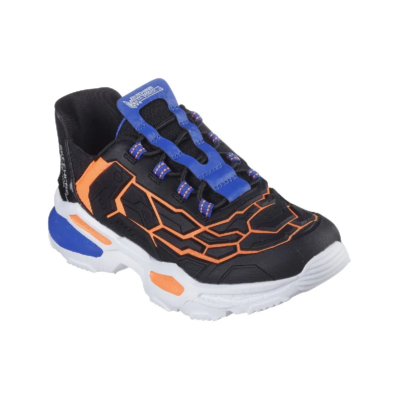 Skechers Boy's (Preschool) Slip-ins: Skech-Bots - Orbitron 403838LBKOR Meta-Force Black/Orange