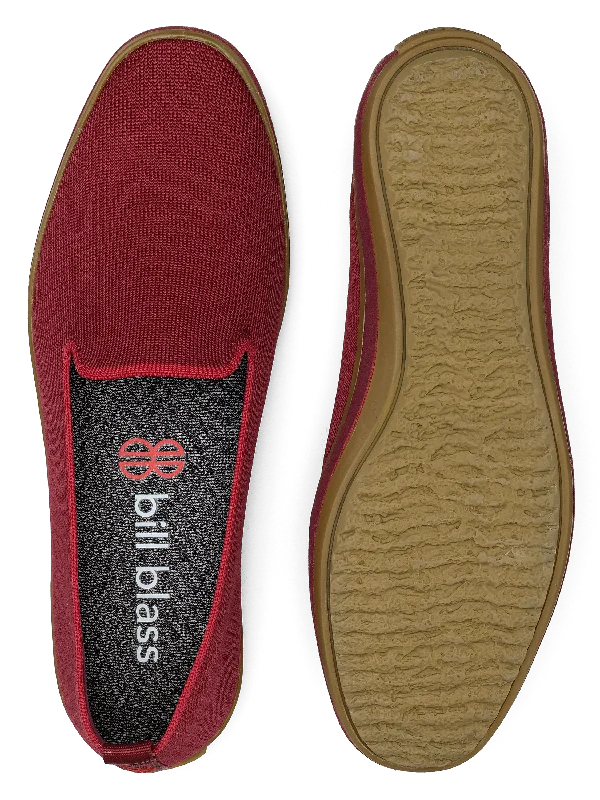 Sutton Knit Slip On - Carmine